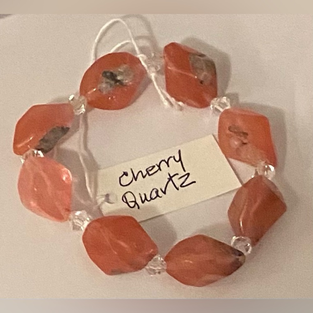 NEW Cherry QUARTZ stretch bracelet